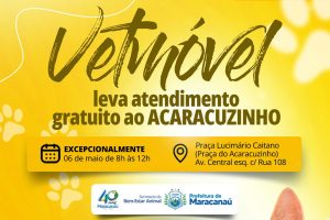 Leia mais sobre o artigo VetMóvel realiza atendimento neste sábado, 06/05, no bairro Acaracuzinho