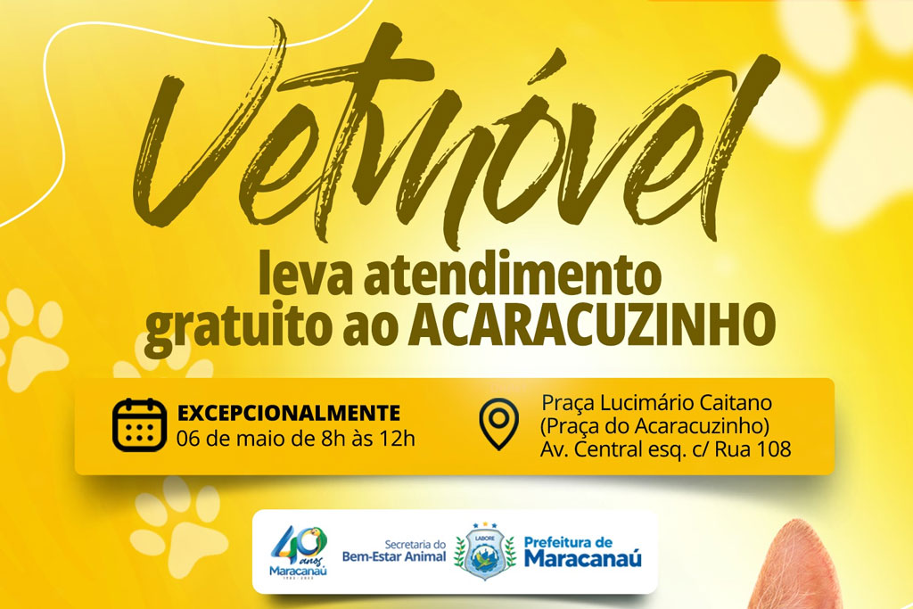 No momento você está vendo VetMóvel realiza atendimento neste sábado, 06/05, no bairro Acaracuzinho