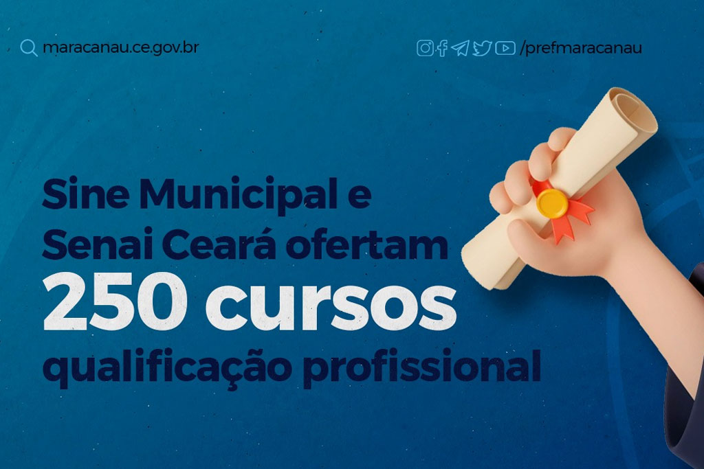 Você está visualizando atualmente Sine Municipal e Senai Ceará ofertam 250 cursos gratuitos de qualificação profissional