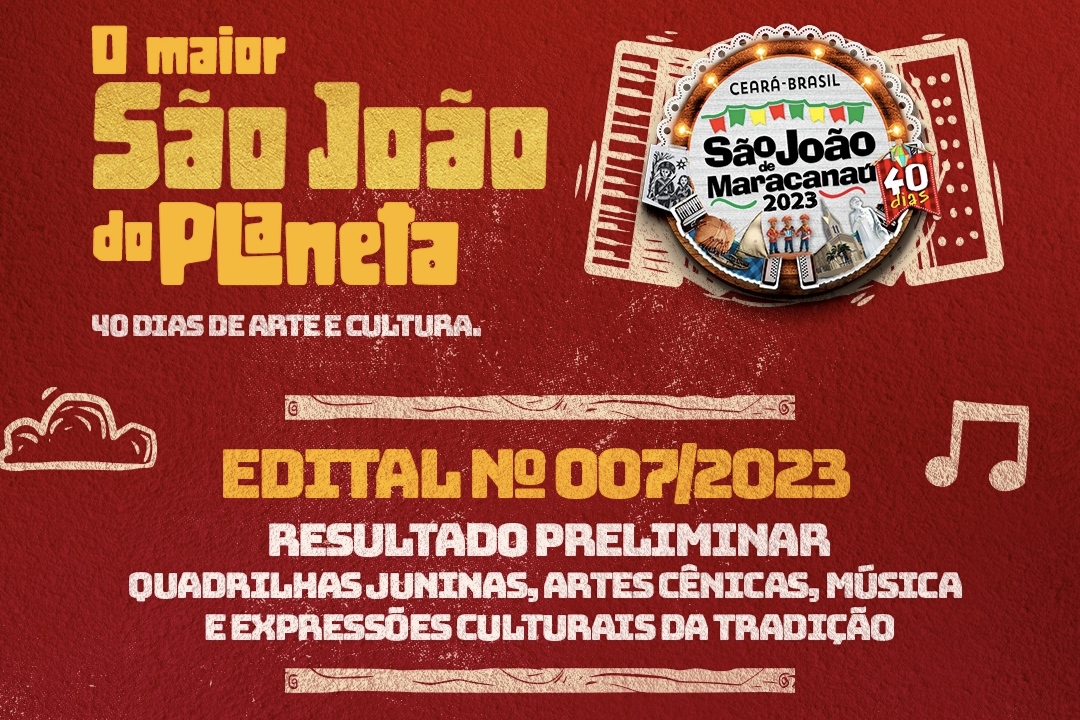 Você está visualizando atualmente Secretaria de Cultura divulga resultado preliminar do Edital Nº 007/2023