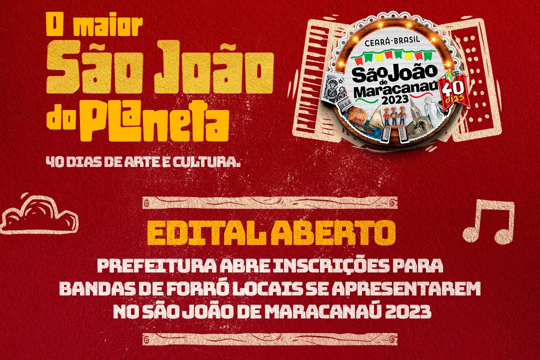 Você está visualizando atualmente Prefeitura abre inscrições para bandas de forró locais se apresentarem no São João de Maracanaú 2023