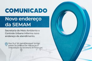 Leia mais sobre o artigo Secretaria de Meio Ambiente e Controle Urbano estará em novo endereço