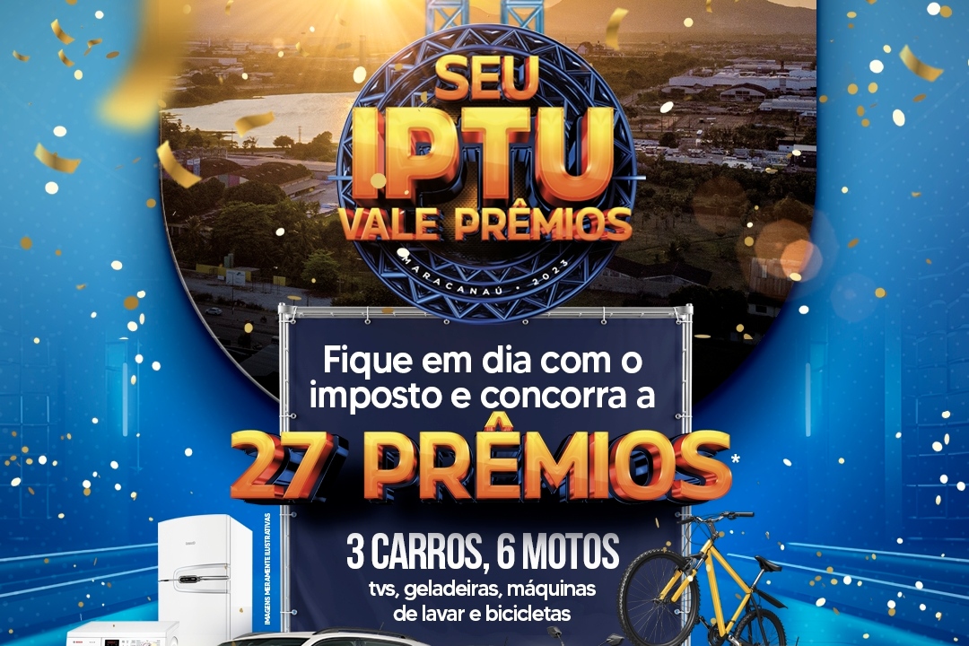 Você está visualizando atualmente Prefeitura lança segunda edição da Campanha Seu IPTU Vale Prêmios com 27 grandes premiações, sendo três carros e seis motos