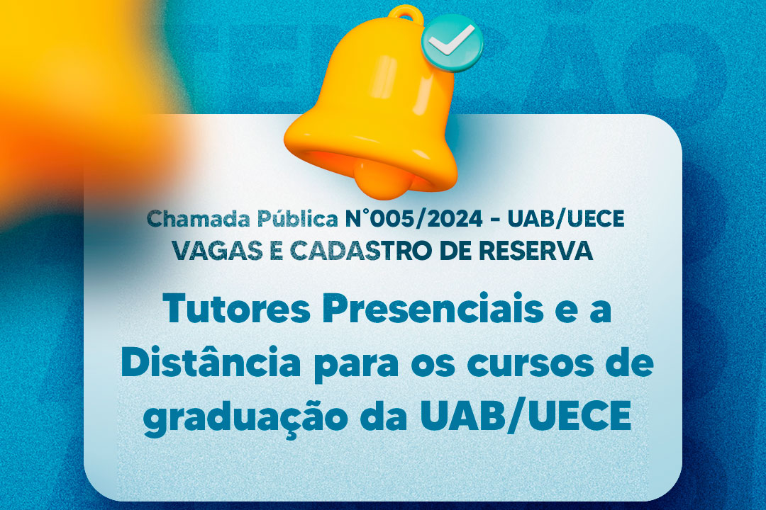 Você está visualizando atualmente Coordenação da SATE/UAB/UECE lança chamada pública para seleção de tutores presenciais e a distância para os cursos dos Polos da Universidade Aberta do Brasil