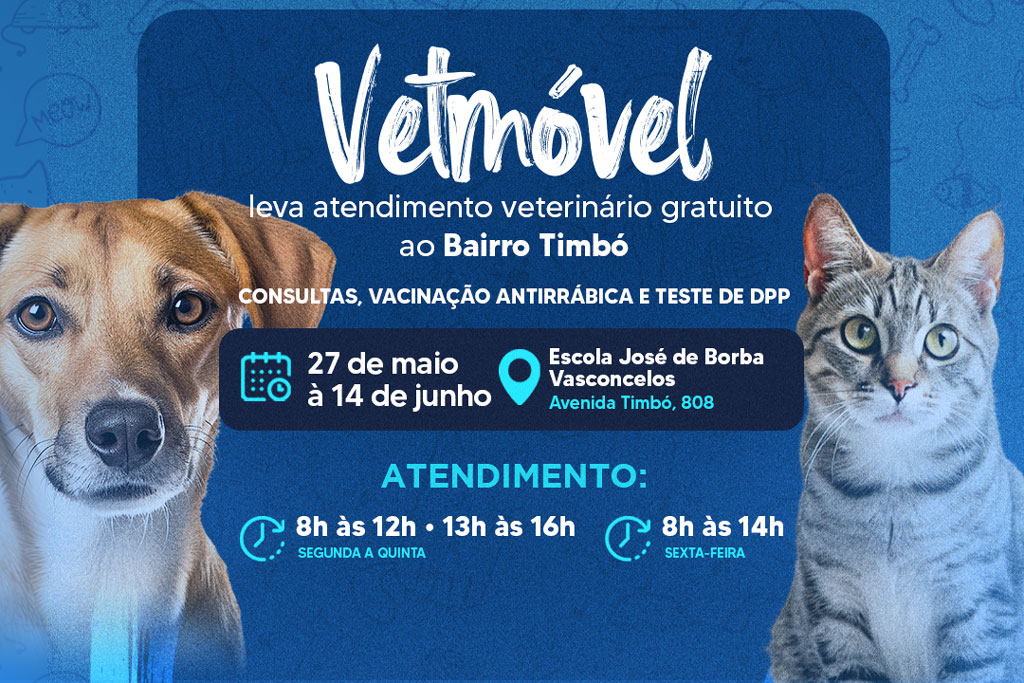 No momento, você está visualizando VetMóvel leva atendimento gratuito ao bairro Timbó