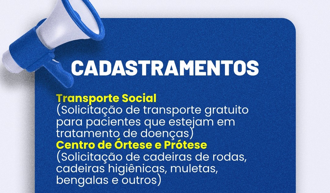 No momento, você está visualizando Cadastramento do Transporte Social e do Centro de Órtese e Prótese, está em novo endereço